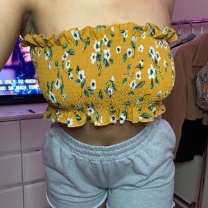 floral bandeau top